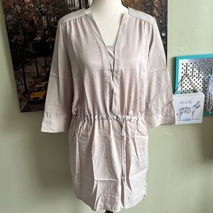 Zara 3/4 sleeve drawstring silky Tunic,extra small